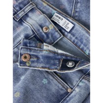 NAME IT Denim Shorts Salli Medium Blue Denim Flower